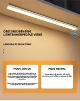 Lámpara LED Recargable Sensor De Movimiento Para Armario Dormitorio Y Cocina Iluminación Barra Inductiva Luz Nocturna Rectangular - details 2