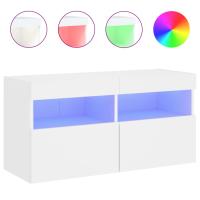 vidaXL Mueble de TV de pared con luces LED 80x30x40 cm, Mueble de Salon, Mueble TV, Mueble TV salon, Mesa de TV, Mueble tele - details 0
