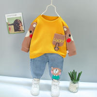 Ropa Infantil Bebé Niñas Primavera Otoño Conjunto De 2 Piezas Camiseta Pantalones Algodón Casual Unisex Talla Pequeña - details 1
