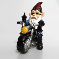 1PCS Gnome Dwarf De Resina Para Jardín Decoración De Hogar Hombre Viejo En Motocicleta Estatua Adornos De Jardinería - details 3