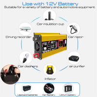 Inversor De Coche Inteligente 6000W Dual USB Poder Inteligente Inversor DC 12V a AC 110V 220V Con Pantalla LCD Para iPad Teléfono - details 5