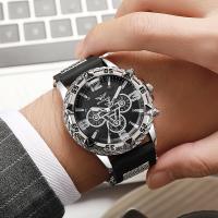 Reloj De Negocios Para Hombre Moda Banda De Silicona Reloj De Cuarzo Analogico De Moda Resistentes Al Agua Con Marcadores Arábigos - details 1