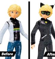 Miraculous Lady bug y Cat Noir – Muñeco con Lentejuelas – Adrien – Muñeco de 26 cm - details 0