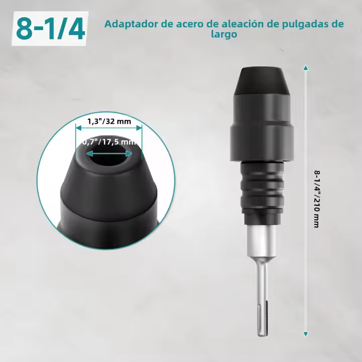 Adaptador De Conversión 1Pc SDS plus a SDS Max Para Taladro Rotatorio Herramienta Accesorio Soporte De Destornillador Único Diseño 210mm - 1