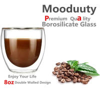 6PCS Taza De Café De Vidrio Borosilicato De Doble Capa De 80ml Insulada Para Leche Y Té Uso Doméstico Y Restaurante Regalo - details 2