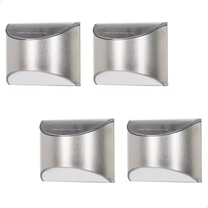 Aktive Juego De 4 Luces Solares Led De Pared Acero Inoxidable 61581 5-10 Lumens - 1