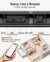 Ultimea Tapio VII 2.1 Barra de sonido con cable para dispositivos de TV 190 W 2.1 Barra de sonido con subwoofer, 6 modos de ecualización, Bluetooth 5.0, negro - details 6