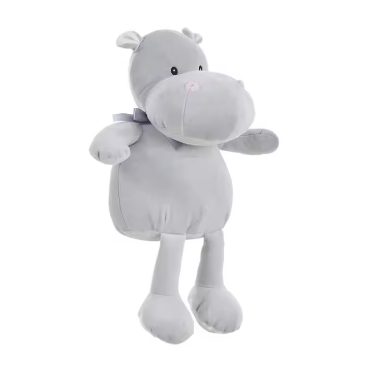 Hippo Extrasuave Gris de Peluche en varios tamaños - 1