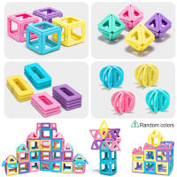 Juego De Construcción Magnético Macaron Set De Bloques Educativos STEM Duraderos Regalo Creativo De Cumpleaños Colores Variados - details 3