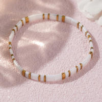 Pulsera De Cuentas De Vidrio Tila Go2boho Unisex Moda 2024 Hecha a Mano Stretch Simplicidad Joyería Para Adolescentes Regalo Para Mujeres Y Hombres - details 1
