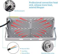 100W LED reflector 8000lm luz de seguridad impermeable IP66 6500K blanco frío, proyector LED al aire libre para alumbrado público, garaje, pasillo, jardín - details 1