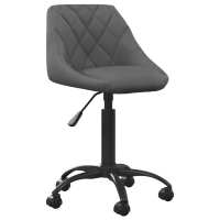 vidaXL Silla de oficina de terciopelo en color Gris oscuro/Gris claro | cómodas modernas ergonómicas para comedor cocina salón hogar - details 0