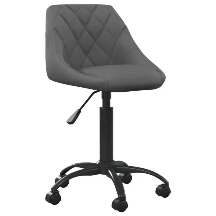 vidaXL Silla de oficina de terciopelo en color Gris oscuro/Gris claro | cómodas modernas ergonómicas para comedor cocina salón hogar - 1