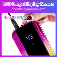 Máquina De Uñas Eléctrica Recargable 45000RPM Con Conector USB Set De Perforación Para Esmalte Remover Y Manicura Bajo Ruido - details 5