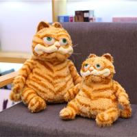 Juguete de peluche de gato gordo de color naranja, gatito gordo, gato atigrado amarillo realista (11,8 pulgadas) - details 0