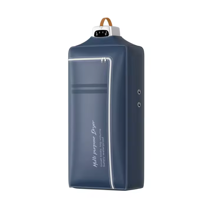 Secadora de ropa portátil, 800 W, minisecadora eléctrica con bolsa de lavandería, temporizador de 4H, secadora con calefacción para el hogar, lavandería, viajes, enchufe de la UE (gris) - 1