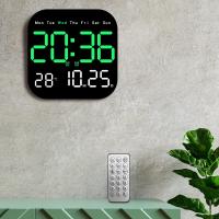 Reloj De Alarma Digital Con Luz Remoto Control 10 Niveles Ajustables Para Mesa Y Pared Reloj De Noche Para Dormitorio Estilo Moderno - details 7
