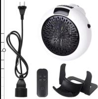 Calefactor portátil de bajo consumo con mando a distancia com temporizador alargador y soporte color negro Potencia: 900 W  Temperatura ajustable y calentamiento rápido | Para el baño, casa, oficina | Temporizador programable | - details 0