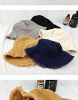 Gorro De Buque Para Hombres Y Mujeres Estilo Casual Hip Hop Kpop Sombrero De Pesca Verano Con Borde De Borla Y Lavado Denim Unisex - details 4