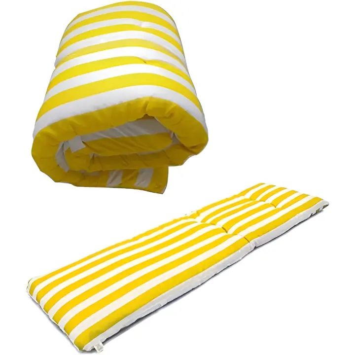 Cojín Tumbona REINO MANSIDI Acolchado 180x55x5cm Diseños Variados Raya Amarilla - 1
