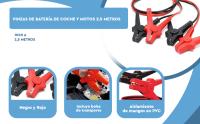 Banner - Pinzas de bateria de Coche y Motos 2.5 M rojo-negro 1000 A