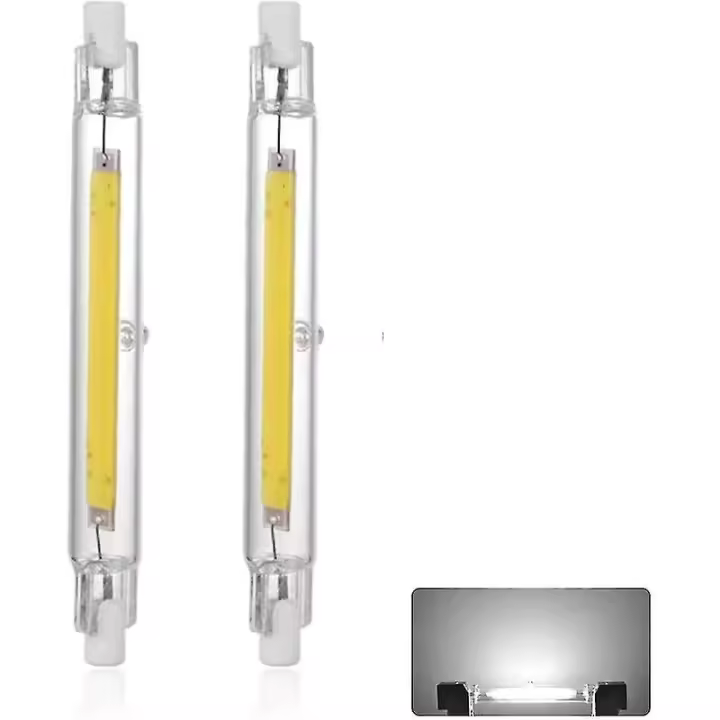 R7S Bombilla LED 189mm 30W Blanco Frío 6000K, 3000LM, J189 300W Lámpara Halógena Equivalente, Regulable, 360 Grados Lineal 30W R7S 189mm Delgado COB Bombilla LED Boris - 1