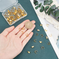 100pcs Clip De Pinza Para Colgantes Aros De Cierre 18K Dorados Clip De Presión Para Colgantes De Acero Inoxidable Conector De Joyería - details 2
