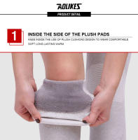 AOLIKES 1Par De Protetor De Rodilla Largo Para Deporte Y Exterior Alivio De Artritis Alta Elasticidad Soporte Calf Leg Protector De Rodilla - details 2
