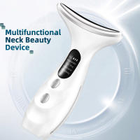 Masajeador Facial Y De Cuello EMS Con Terapia De Luz Roja Belleza Dispositivo Antienvejecimiento Vibration Sonic Reducción De Doble Barba Levantamiento De Piel - details 2