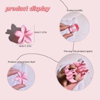 Juego De 5 Piezas De Agarracabelos Pequeños Para Mujer En Color Mate Multicolor Con Diseño De Flor De 4cm Regalo Lindo Y Moda Para Cabello Corto - details 5