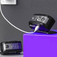 Linterna Frontal LED Roja Recargable USB Potente Con Batería Integrada Impermeable 5 Modos Lámpara De Cabeza Portátil - details 5