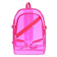 Mochila Transparente De Moda Impermeable Para Niñas Y Adolescentes Material PVC Bolsa Escolar Diaria Mini Con Cierre De Cremallera - details 9