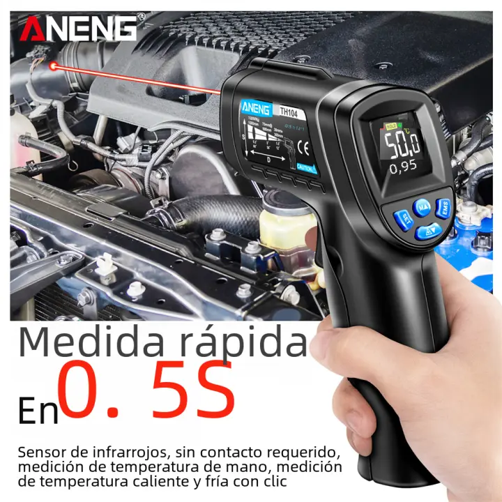 ANENG TH104 Gun Termómetro Infrarrojo Portátil -50~550℃ Con Sensor De Láser Pantalla VA Medidor De Temperatura Térmico Imagenadora Herramienta Pyrometer - 1
