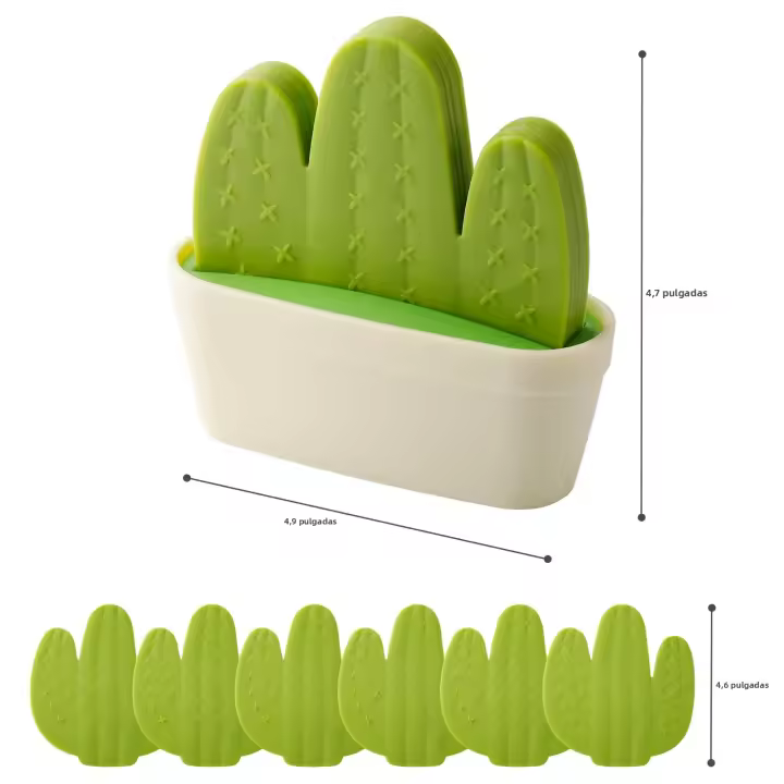 Juego De 6 Coasters De Cactus Con Soporte Para Florero Creativo Tapete De Hoja De Arce Para Bebidas Decoración De Barra Para Mesa De Café - 1