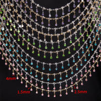 Cadena De Cobre Brillante Para Joyería DIY Con Encantos De Cristal 4mm 1 Metro Pulsera Collar Accesorios De Joyería - details 0