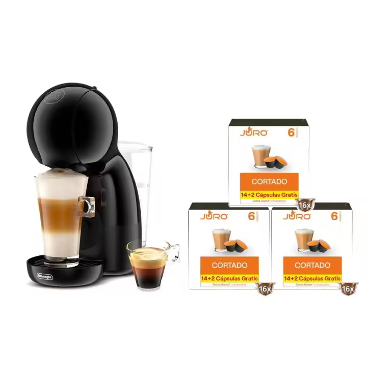 CAFETERA CAPSULAS Dolcce Gusto Krups Piccolo XS KP1A3B - incluye 48 unidades de capsulas de café JURO - 1