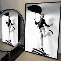 Póster De Fotografía Vintage En Blanco Y Negro Moderno Autoadhesivo Impermeable Para Decoración De Pared 1pc Accesorios De Hogar - details 17