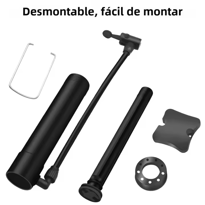 Bomba De Aire Para Bicicleta Manual Con Medidor Alta Presión 120 PSI Inflador De Neumáticos Para Bicicleta Schrader Valve - 1