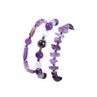 3 PCS Pulsera Vintage Con Cuentas Suaves De Colores Azul/Morado Para Mujer Estilo Geométrico Moda Casual - details 3