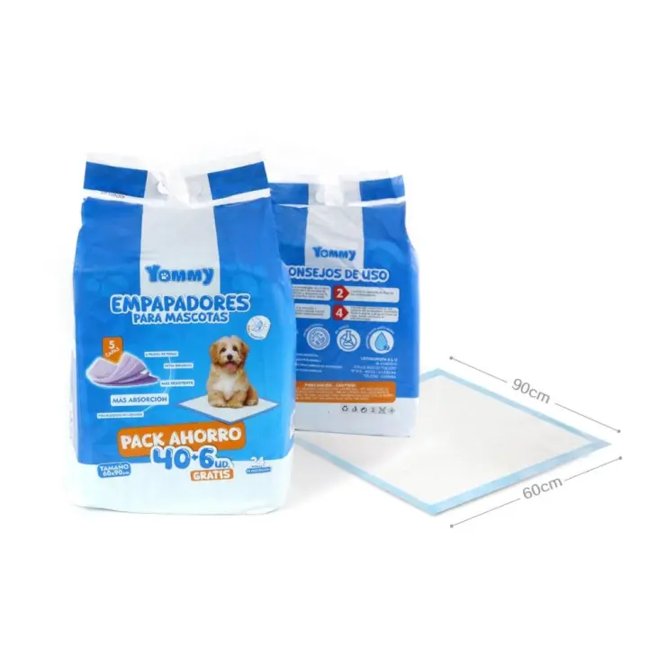 Pack de [46/70/92/105uds] empapadores desechables ultraresistentes para perros, gatos o mascotas  Alfombrilla higiénica de entrenamiento súper absorbente, no tóxico, reciclable y antibacteriano - 1
