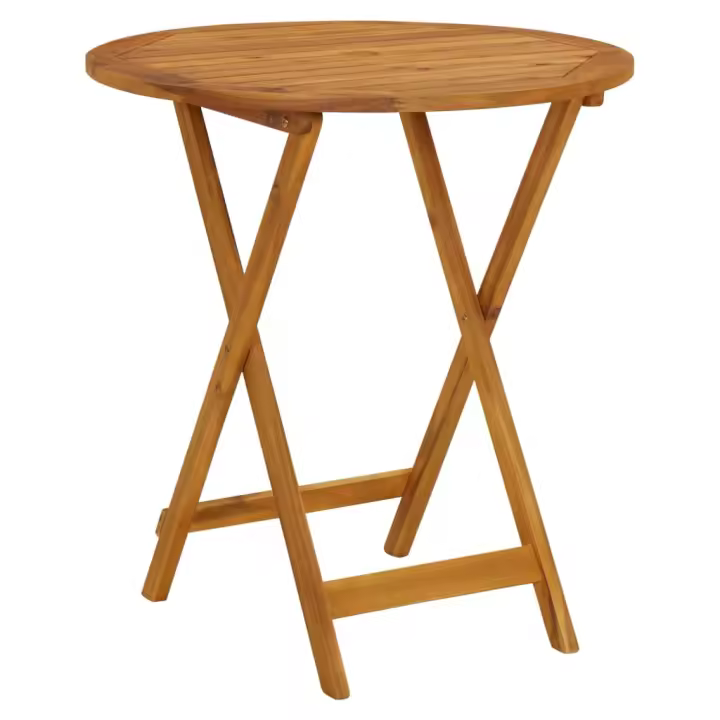 Mesa plegable de Jardín de Madera maciza de Acacia 70 cm - 1