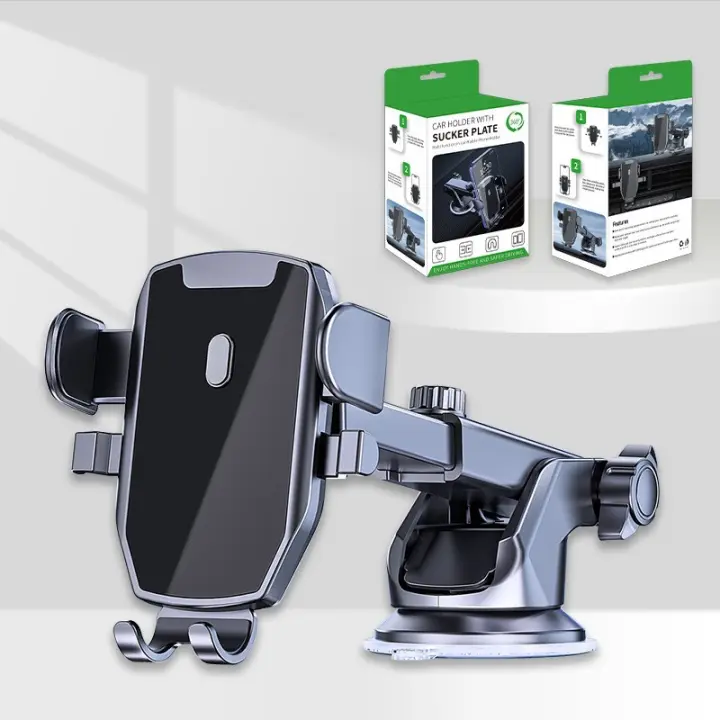 Soporte para teléfono celular para automóvil nivel soporte para teléfono celular para automóvil 3 en 1 soporte para teléfono celular para automóvil soporte de ventilación y ventosa 100% de protección cont (espejo) - 1