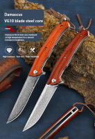Cuchillo Plegable De Acero Damasco VG10 Cuchillo De Campo Mini Para Exterior Cuchillo De Bolsillo Coleccionista Cuchillo De Defensa - details 2