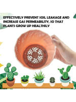 50PCS Almohadilla De Red Circular De Plástico Para Maceta Cerámica Negra Impermeable Y Anti-Insectos Gran Diámetro Transpirable - details 1
