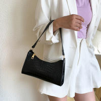Bolso De Hombro Retro Con Patrón De Cocodrilo Para Mujer En Cuero PU Bolso De Bocina Estilo Francés Bolso De Mano Casual Monedero Tote - details 11