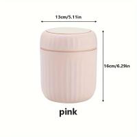 Mini Papelera De Escritorio Con Tapa Organizador De Basura Botella De Agua Ecológica Hecha De Plástico Duradero Para Dormitorio Y Oficina - details 2