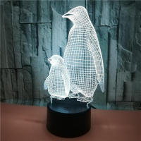 Lámpara De Noche Penguin 3D Para Niños Con 16 Colores Cambiantes Decoración Para Dormitorio Ilusión Animal Regalo De Cumpleaños Para Niño Y Niña - details 6