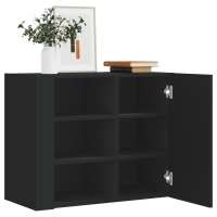 vidaXL Armario de pared madera de ingeniería 75x35x60 cm en color Roble Sonoma/Roble ahumado/Marrón roble y más | almacenamiento funcional diseño moderno para baño dormitorio sala - details 5