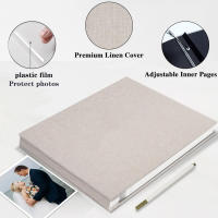 Álbum De Scrapbooking DIY Con Páginas Autoadhesivas Y Magnéticas Cubierta De Lino 3x5 4x6 5x7 6x8 Incluye Bolígrafo Metálico Y Accesorios Para DIY - details 3