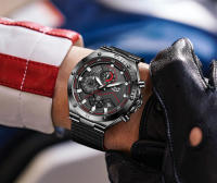 Reloj De Pulsera De Lujo Para Hombre LIGE Con Cinta De Malla Resistente Al Agua Y Luz Cósmica Cronógrafo De Moda Y Negocios - details 2